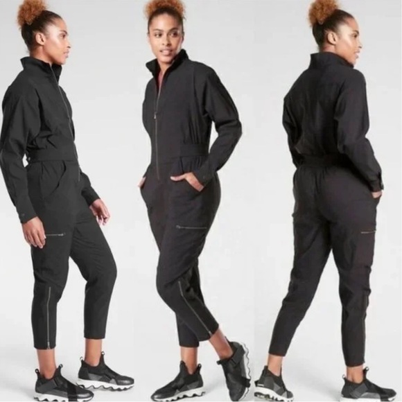 Athleta Pants - Athleta Lenox Jumpsuit Black Size 12